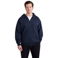 Dark Blue - Side - Animal Mens Icon Logo Full Zip Hoodie