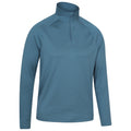 Light Blue - Side - Mountain Warehouse Mens Spin Textured Half Zip Sweatshirt