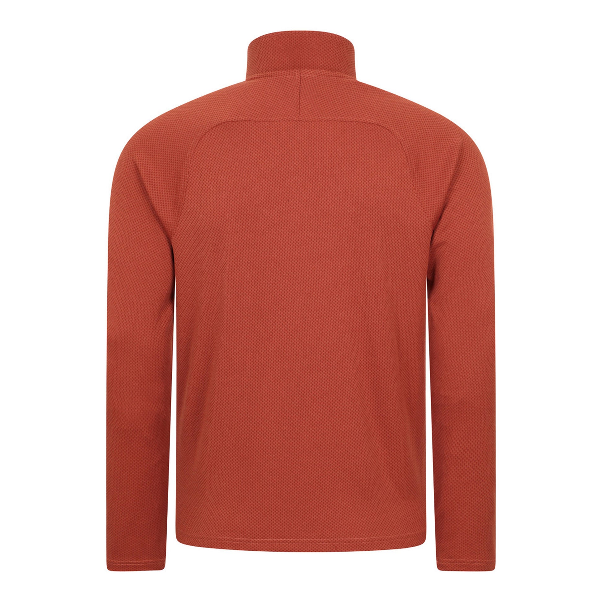 Rust - Back - Mountain Warehouse Mens Spin Textured Half Zip Sweatshirt