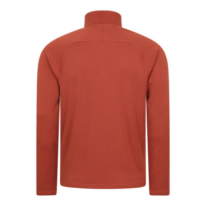 Rust - Back - Mountain Warehouse Mens Spin Textured Half Zip Sweatshirt