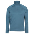 Light Blue - Front - Mountain Warehouse Mens Spin Textured Half Zip Sweatshirt