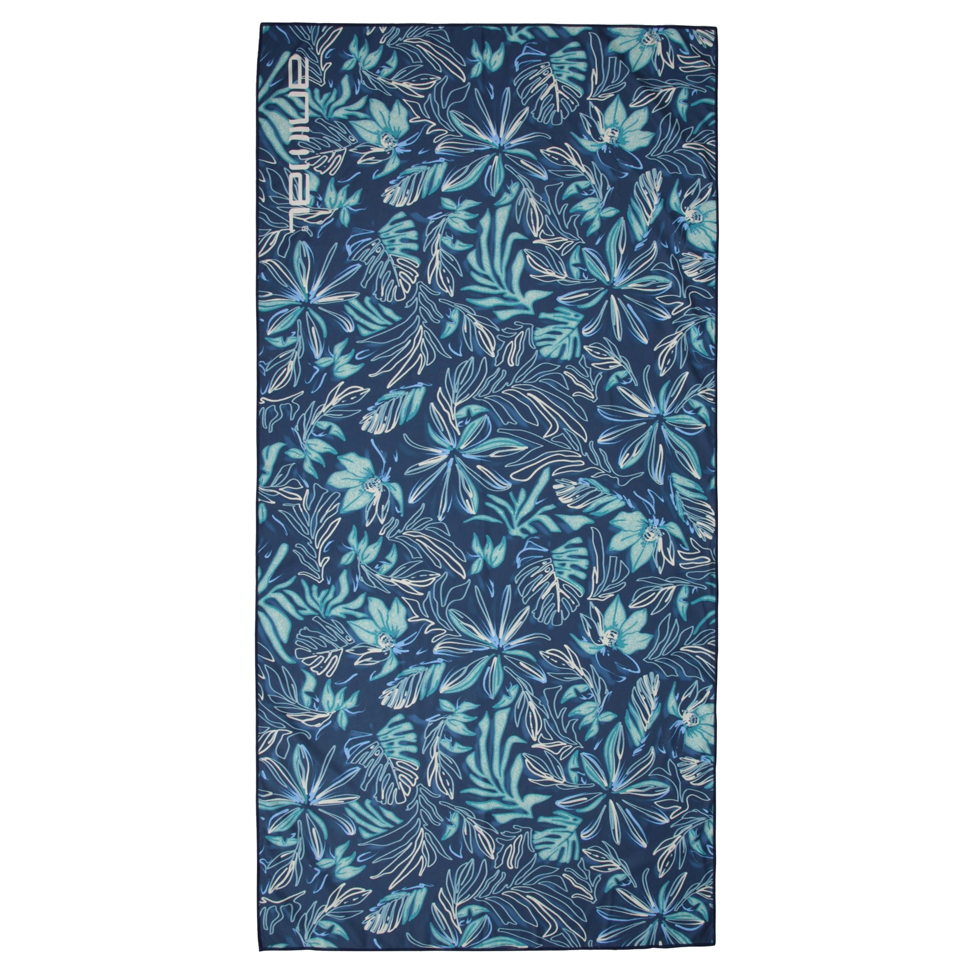 Blue - Front - Animal Floral Pattern Neoprene Bag