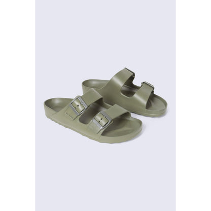 Khaki Green - Front - Animal Mens Shore Sliders