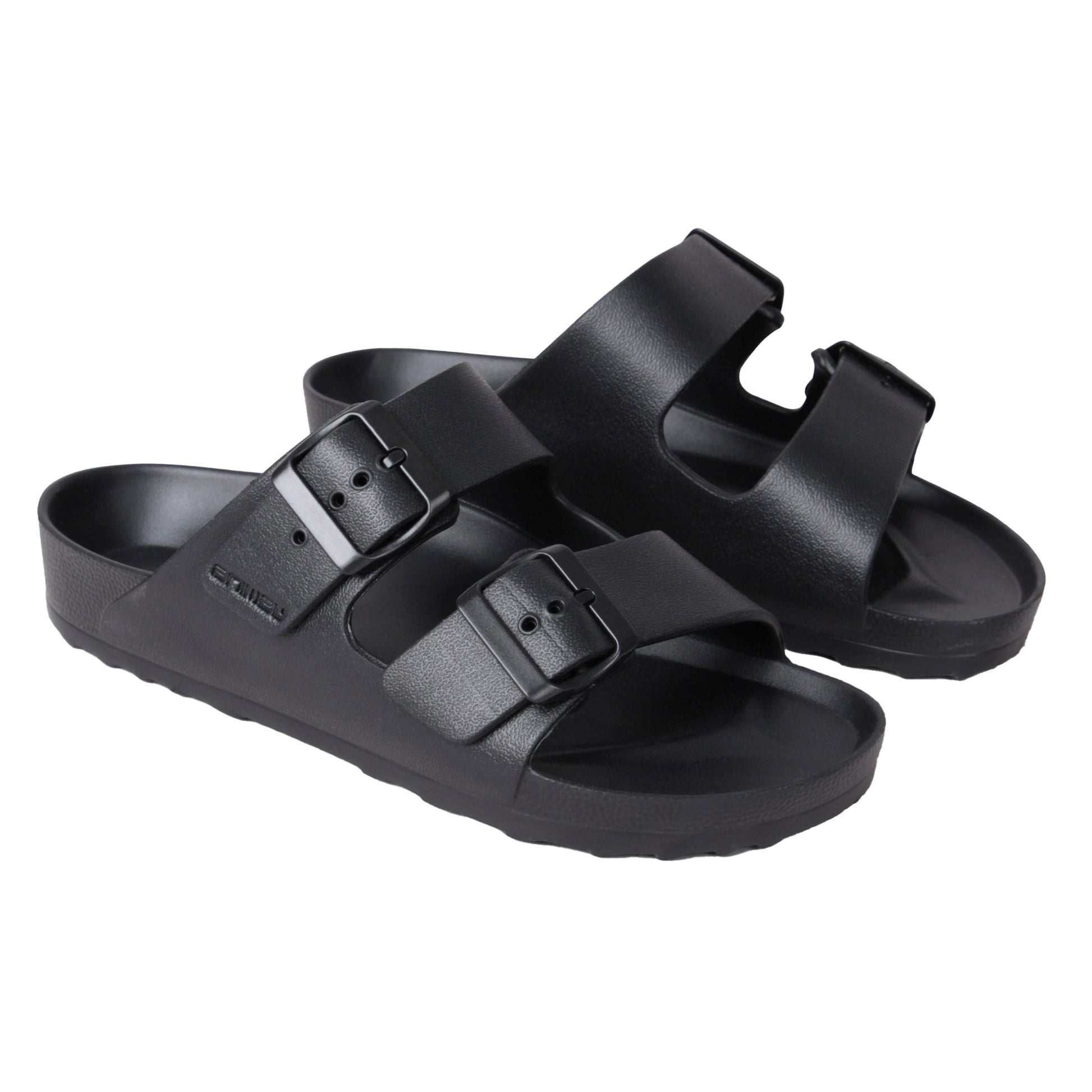 Black - Front - Animal Womens-Ladies Shore Sliders
