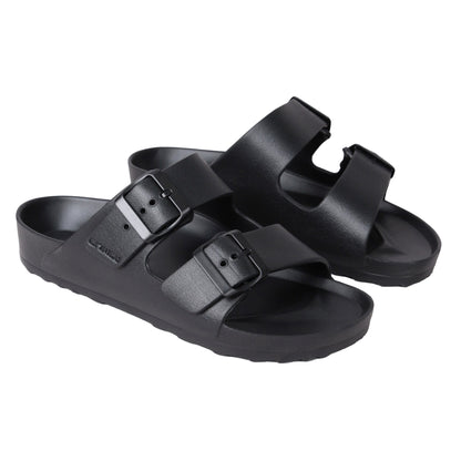 Black - Front - Animal Womens-Ladies Shore Sliders
