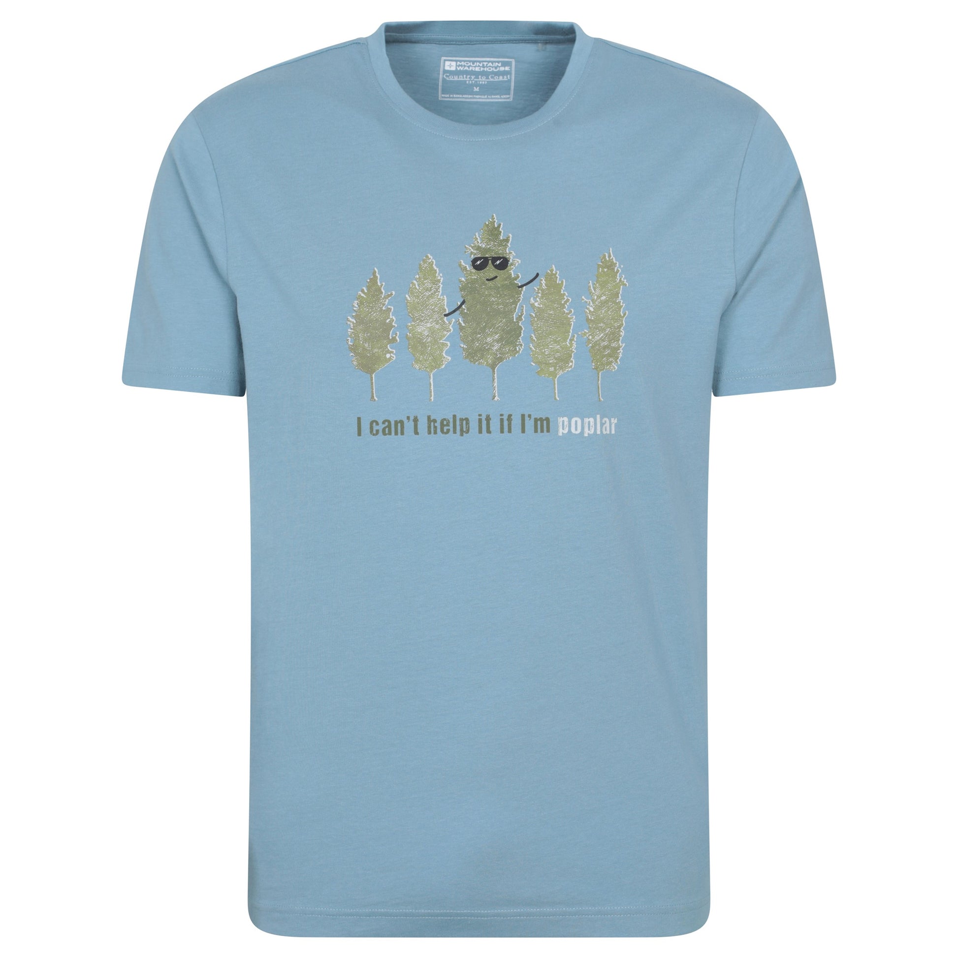 Blue - Front - Mountain Warehouse Mens Poplar Tree T-Shirt