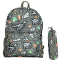 Khaki Green - Front - Mountain Warehouse Childrens-Kids Bookworm 15L Backpack & Pencil Case
