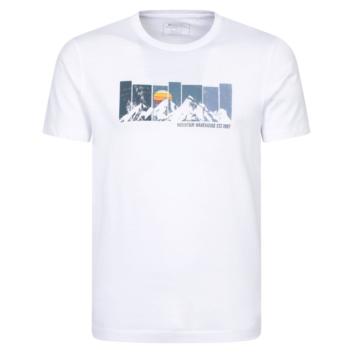 White - Front - Mountain Warehouse Mens Gradient Graphic T-Shirt