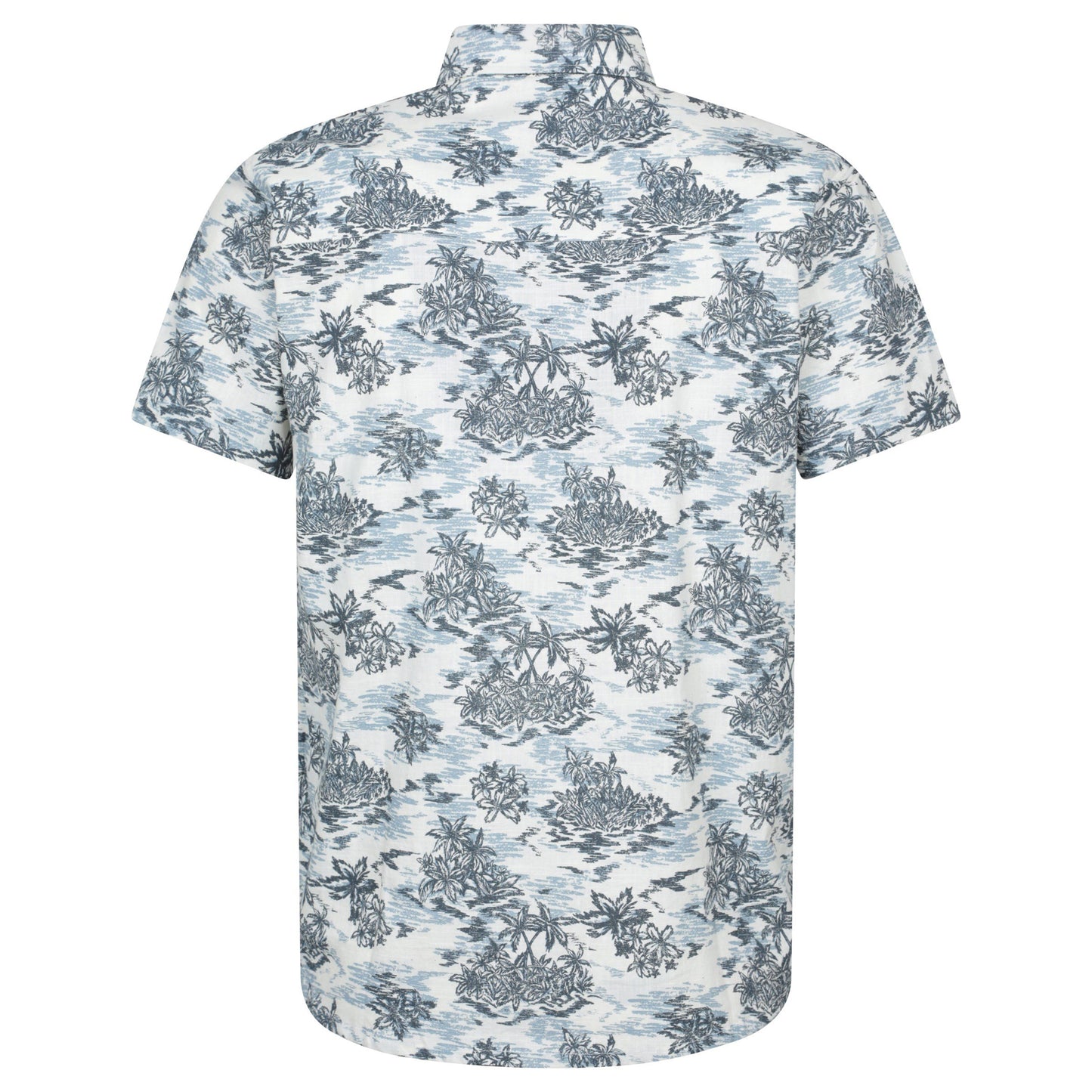 Off White - Back - Mountain Warehouse Mens Tropical Printed Short-Sleeved Shirt