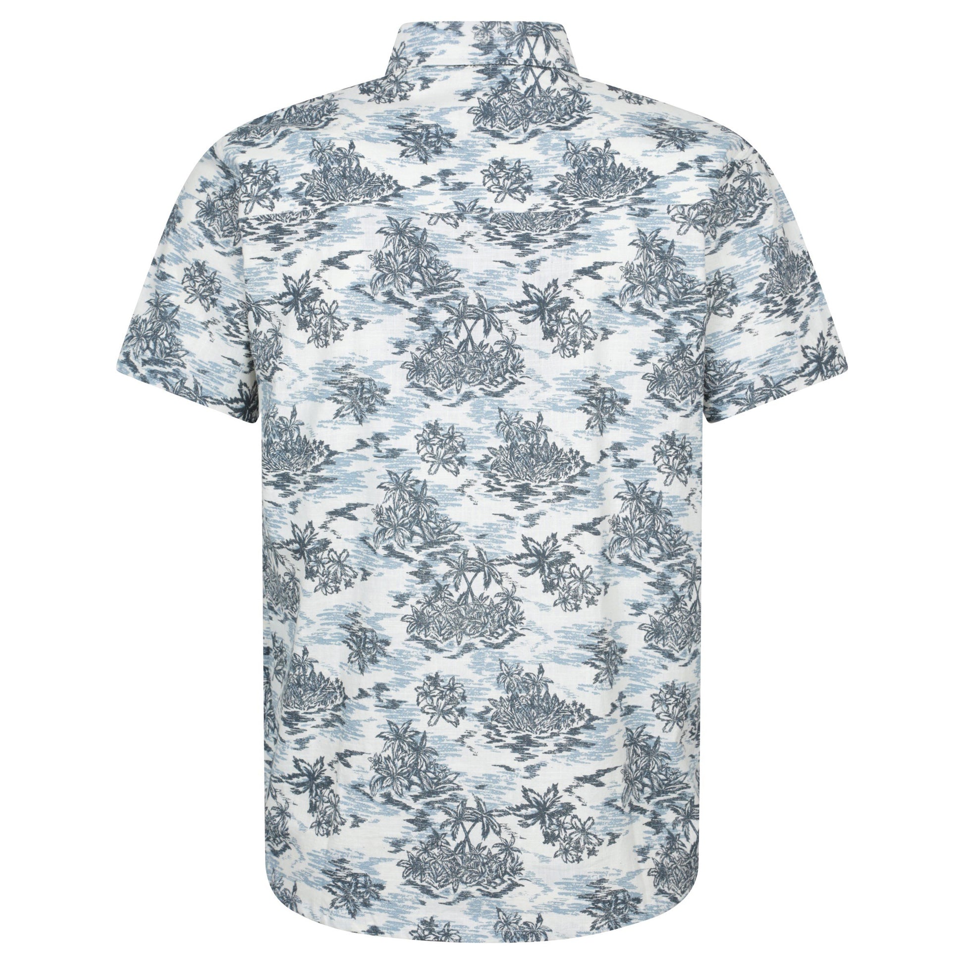 Off White - Back - Mountain Warehouse Mens Tropical Printed Short-Sleeved Shirt