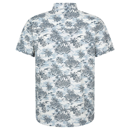 Off White - Back - Mountain Warehouse Mens Tropical Printed Short-Sleeved Shirt