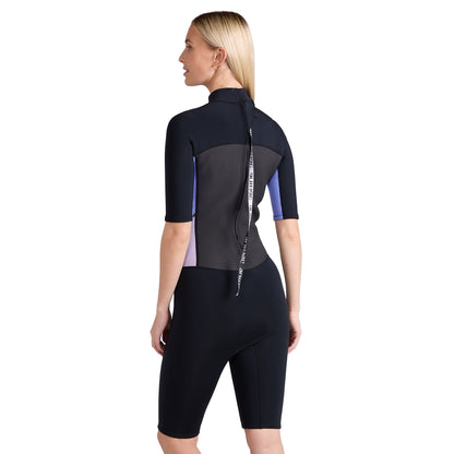 Lilac - Back - Animal Womens-Ladies Nixie Wetsuit