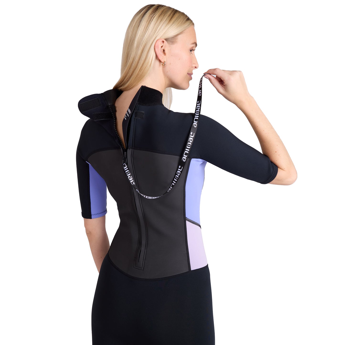 Lilac - Side - Animal Womens-Ladies Nixie Wetsuit