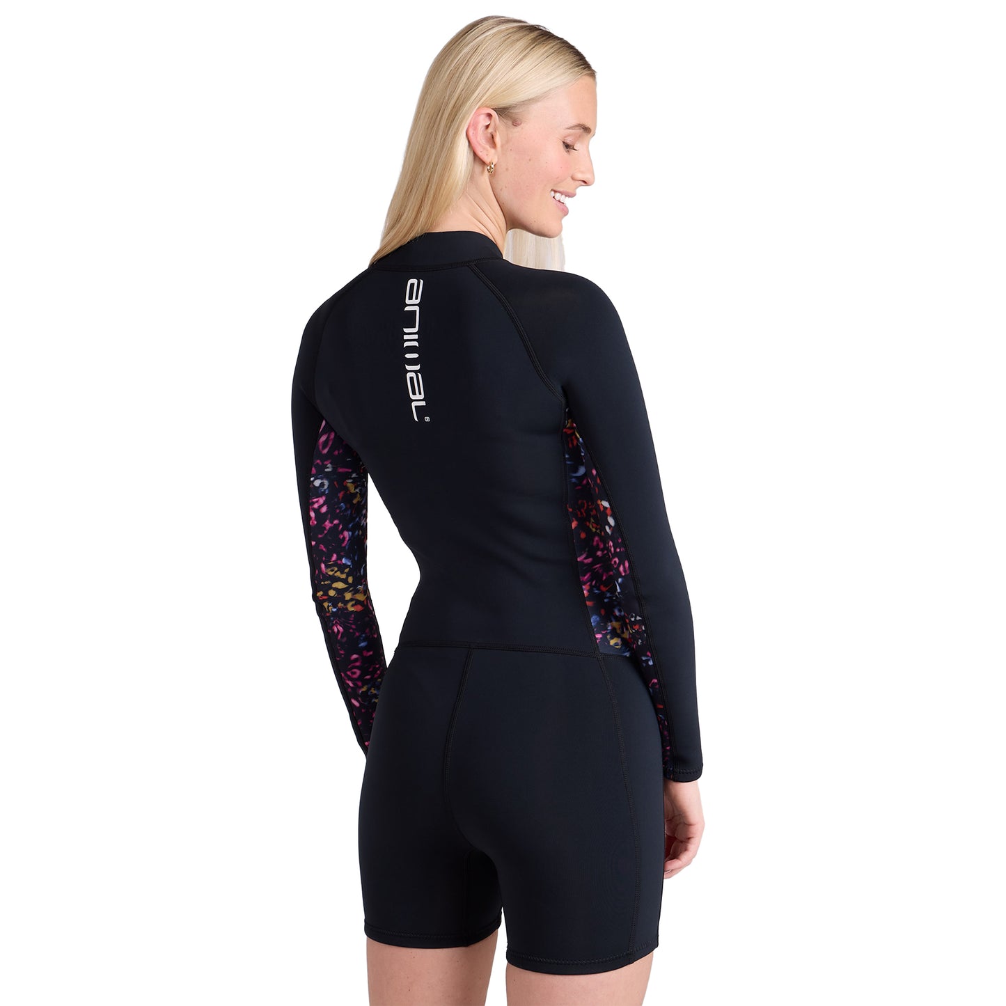Black - Back - Animal Womens-Ladies Soleil Wetsuit