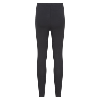 Black - Back - Mountain Warehouse Womens-Ladies Cotton Blend Midweight Leggings (Pack of 2)
