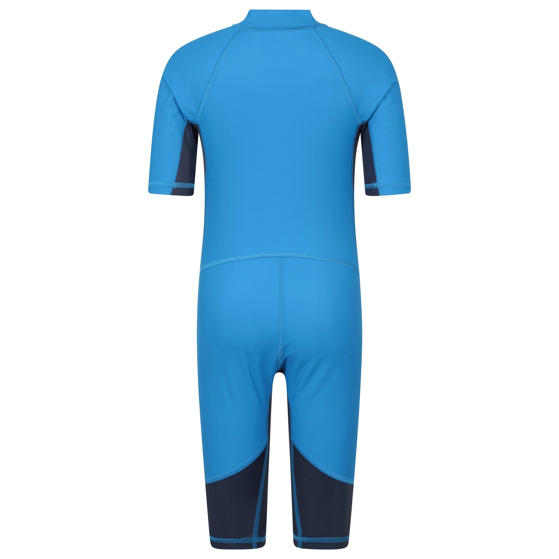 Blue - Back - Mountain Warehouse Childrens-Kids Wave Lined Thermal Wetsuit