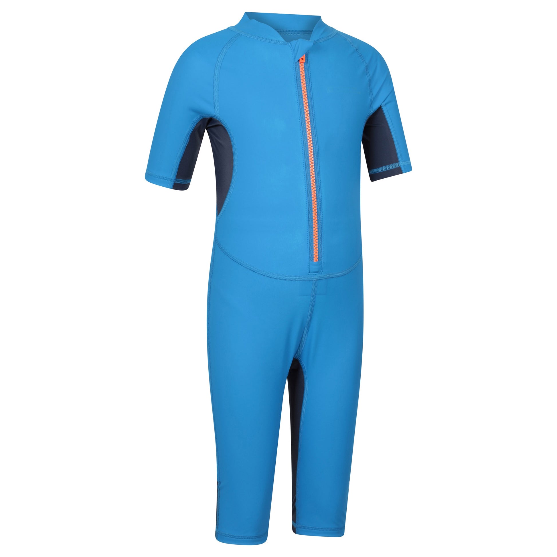Blue - Side - Mountain Warehouse Childrens-Kids Wave Lined Thermal Wetsuit