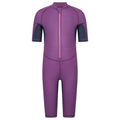Purple - Front - Mountain Warehouse Childrens-Kids Wave Lined Thermal Wetsuit