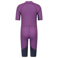 Purple - Back - Mountain Warehouse Childrens-Kids Wave Lined Thermal Wetsuit