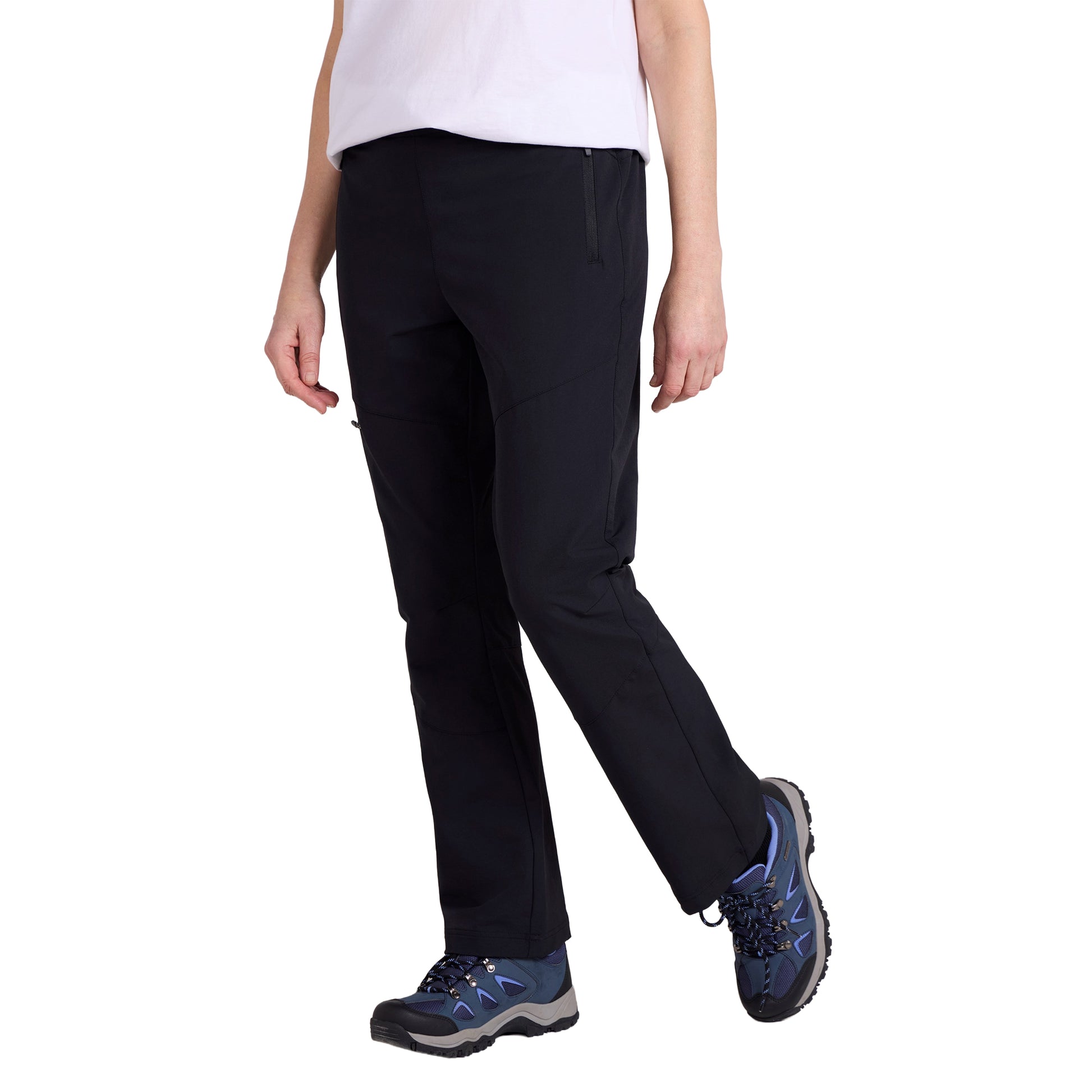 Black - Side - Mountain Warehouse Womens-Ladies Kenton Water Resistant Walking Trousers