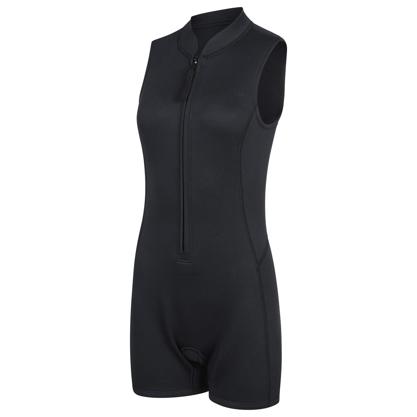 Jet Black - Side - Mountain Warehouse Womens-Ladies Shorty Sleeveless Wetsuit