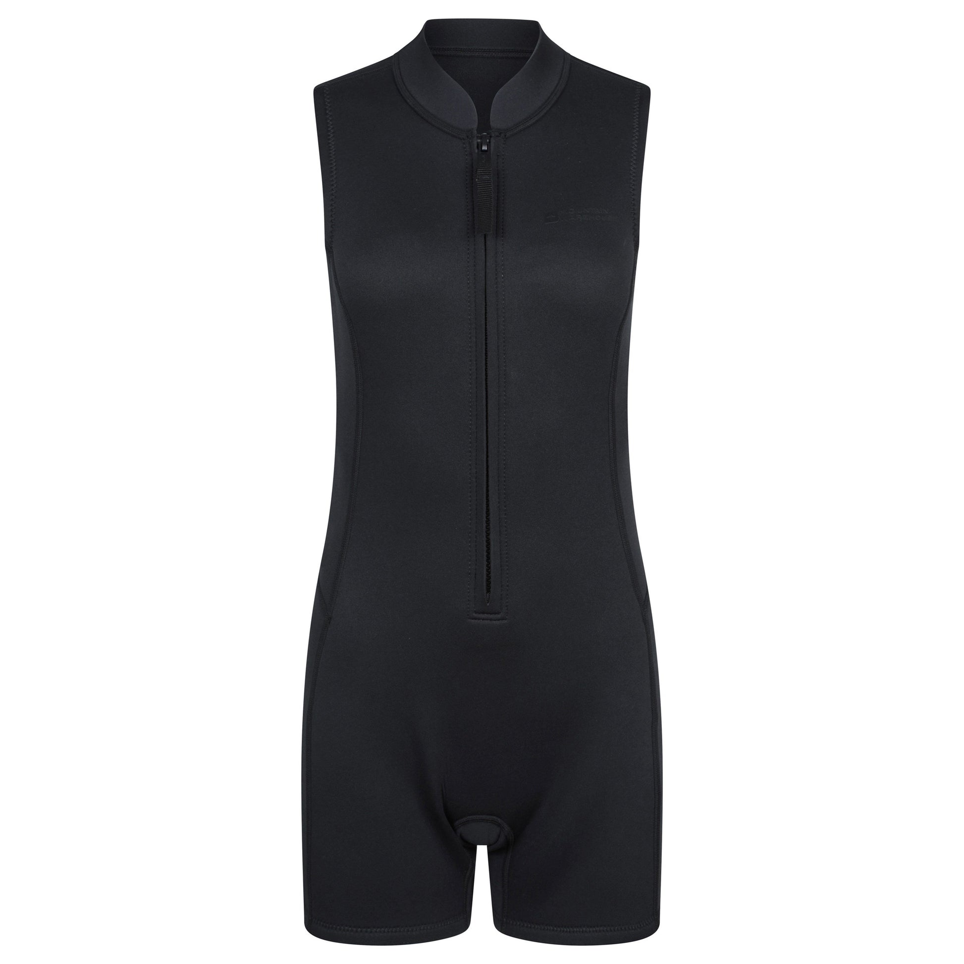 Jet Black - Front - Mountain Warehouse Womens-Ladies Shorty Sleeveless Wetsuit