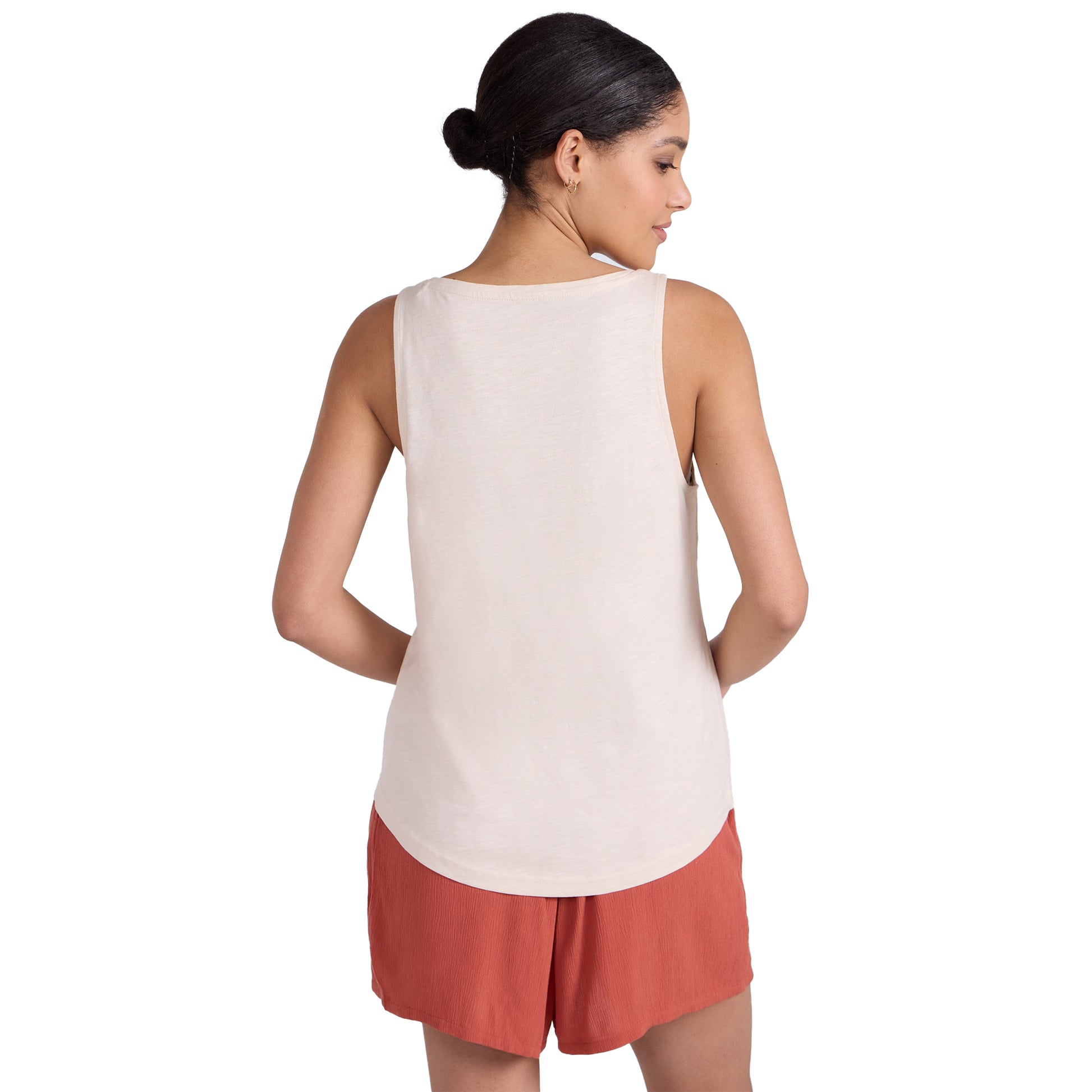 Off White - Back - Animal Womens-Ladies Tank Top