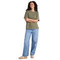 Khaki Green - Side - Animal Womens-Ladies Grace Oversized T-Shirt