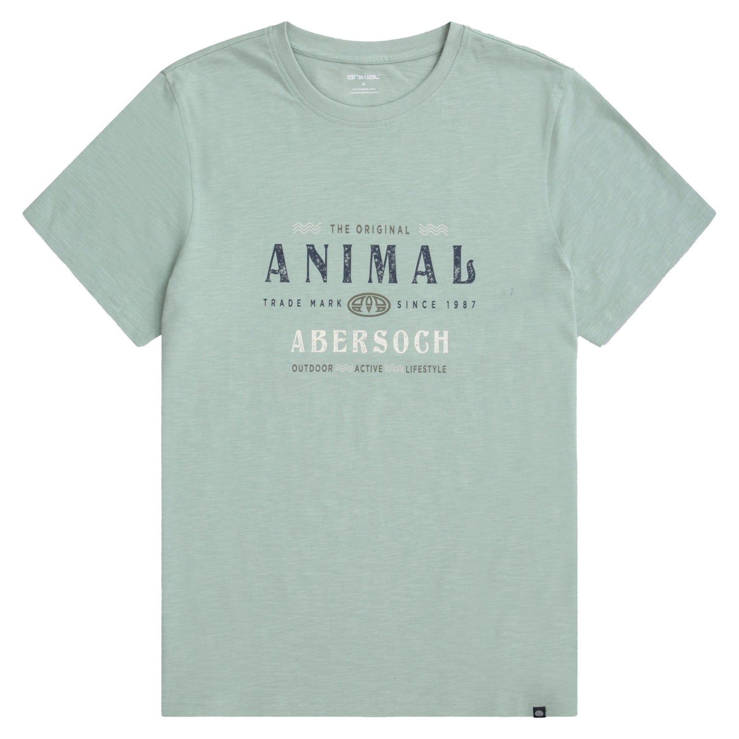 Green - Front - Animal Mens Jacob Abersoch T-Shirt