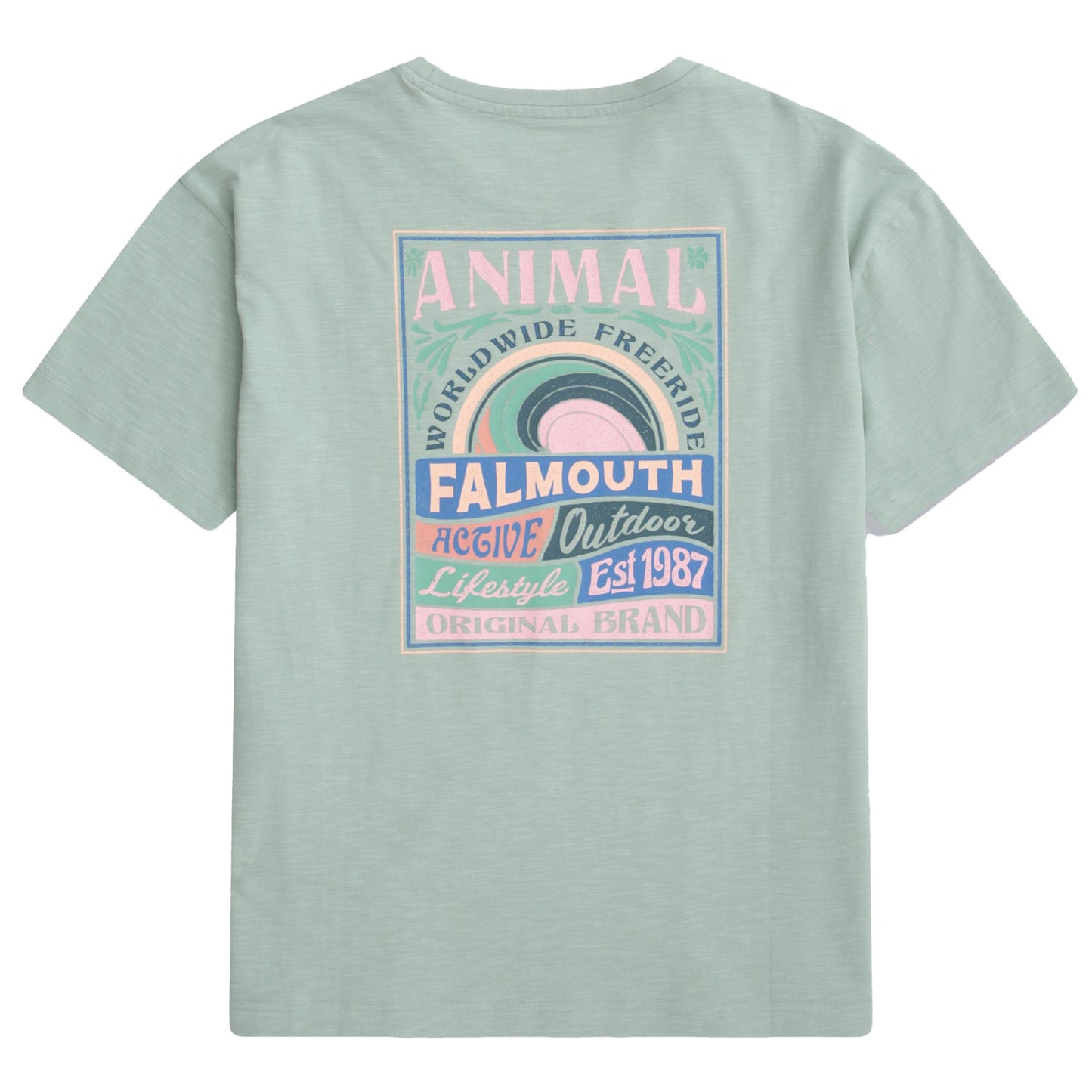 Green - Back - Animal Womens-Ladies Leena Falmouth T-Shirt