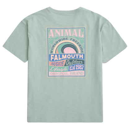 Green - Back - Animal Womens-Ladies Leena Falmouth T-Shirt