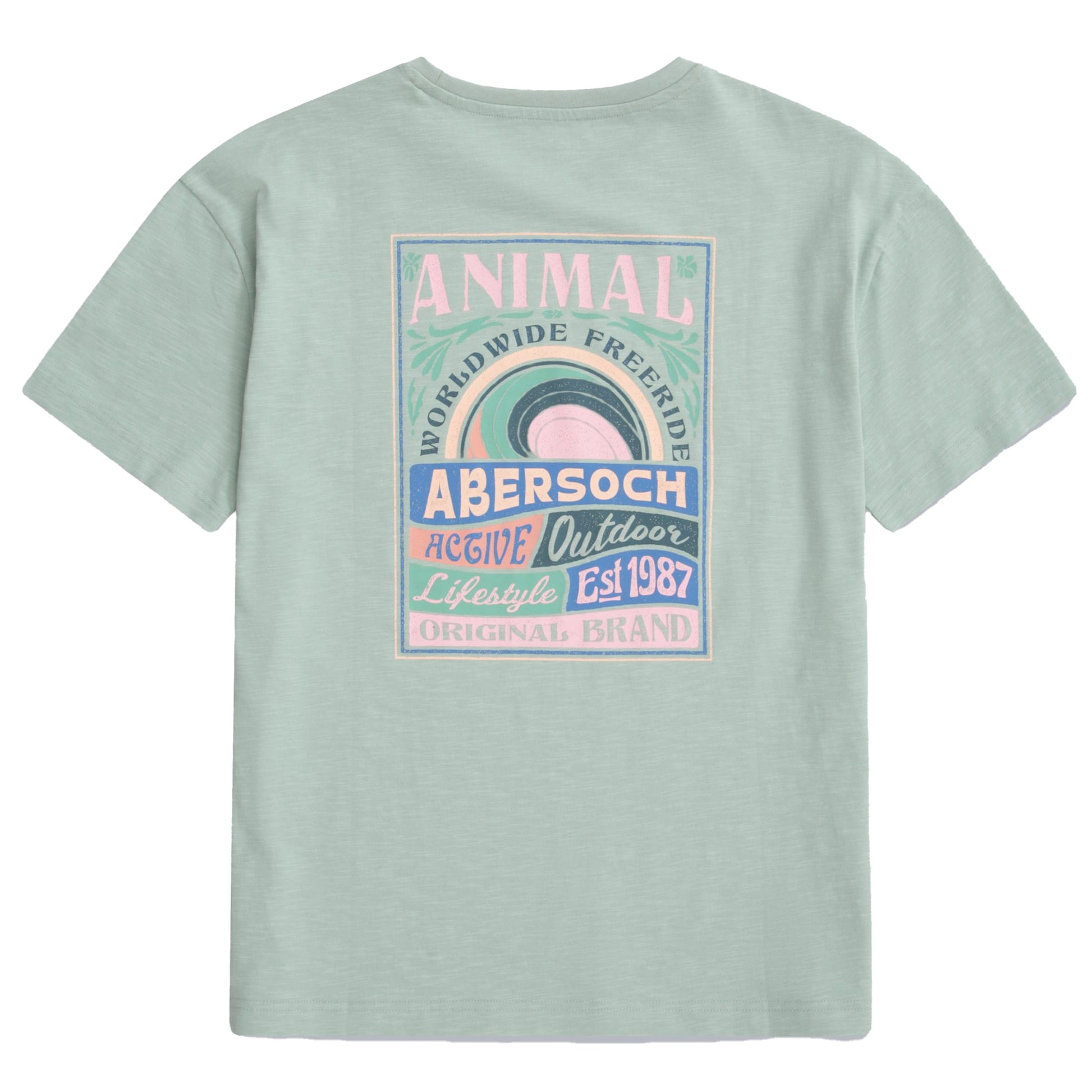 Green - Back - Animal Womens-Ladies Leena Abersoch T-Shirt
