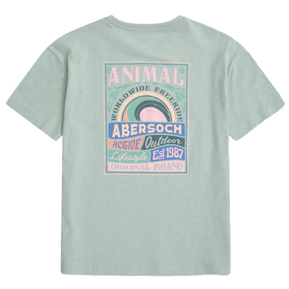 Green - Back - Animal Womens-Ladies Leena Abersoch T-Shirt