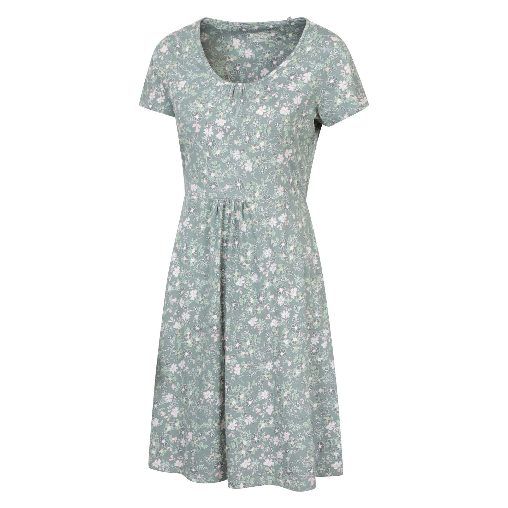 Pale Green - Side - Mountain Warehouse Womens-Ladies Essentials Lora Floral Skater Dress