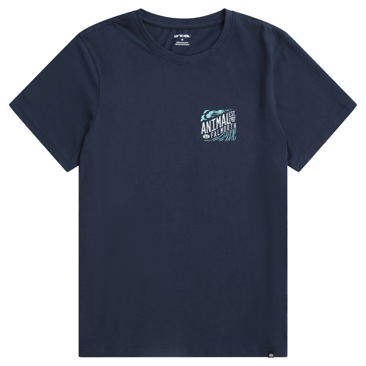 Navy - Front - Animal Mens Jacob Falmouth T-Shirt