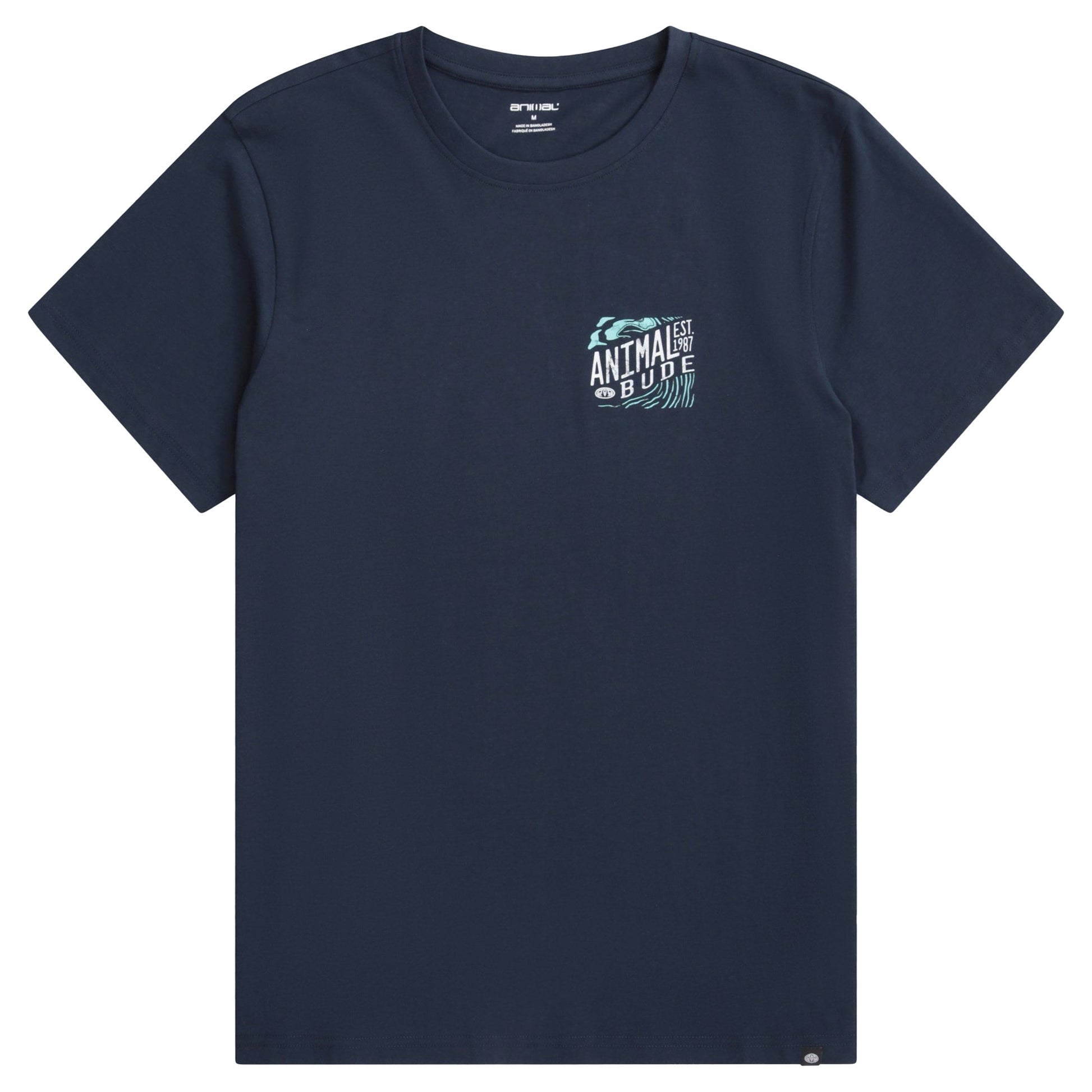 Navy - Front - Animal Mens Jacob Bude T-Shirt