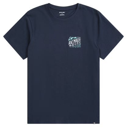 Navy - Front - Animal Mens Jacob Bude T-Shirt