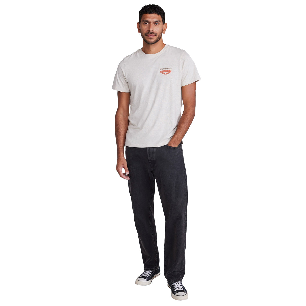 Light Beige - Side - Animal Mens Jacob Relaxed Fit T-Shirt