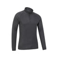 Grey - Side - Mountain Warehouse Mens Talus Zip Neck Long-Sleeved Thermal Top