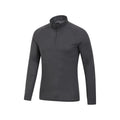 Grey - Lifestyle - Mountain Warehouse Mens Talus Zip Neck Long-Sleeved Thermal Top