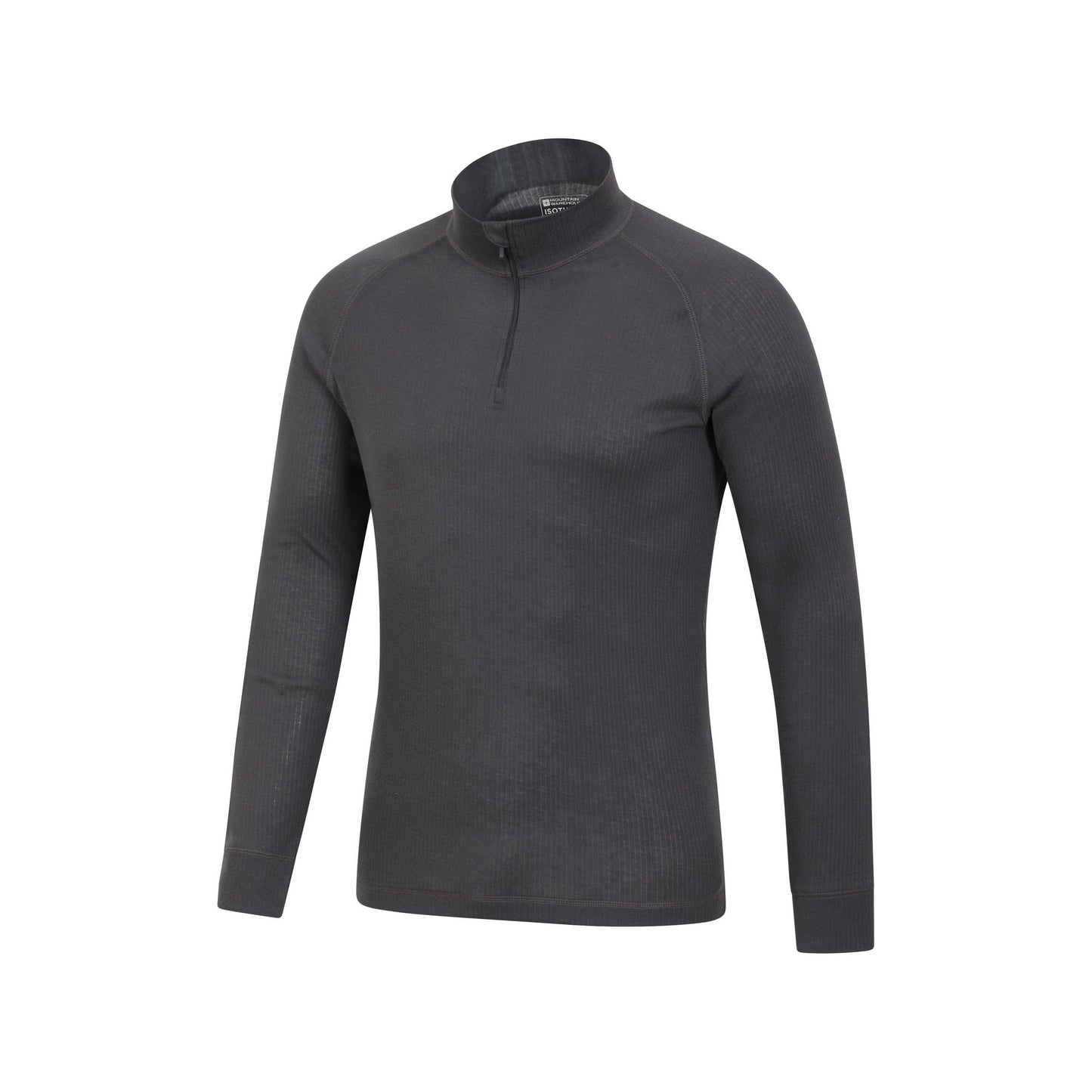 Charcoal - Lifestyle - Mountain Warehouse Mens Talus Zip Neck Long-Sleeved Thermal Top