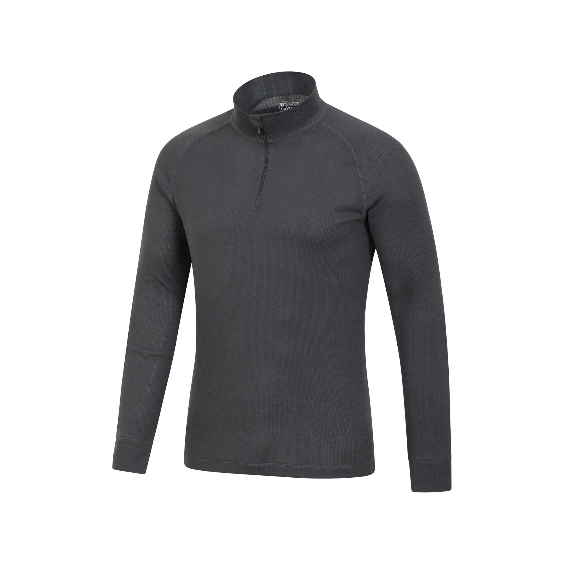 Charcoal - Lifestyle - Mountain Warehouse Mens Talus Zip Neck Long-Sleeved Thermal Top