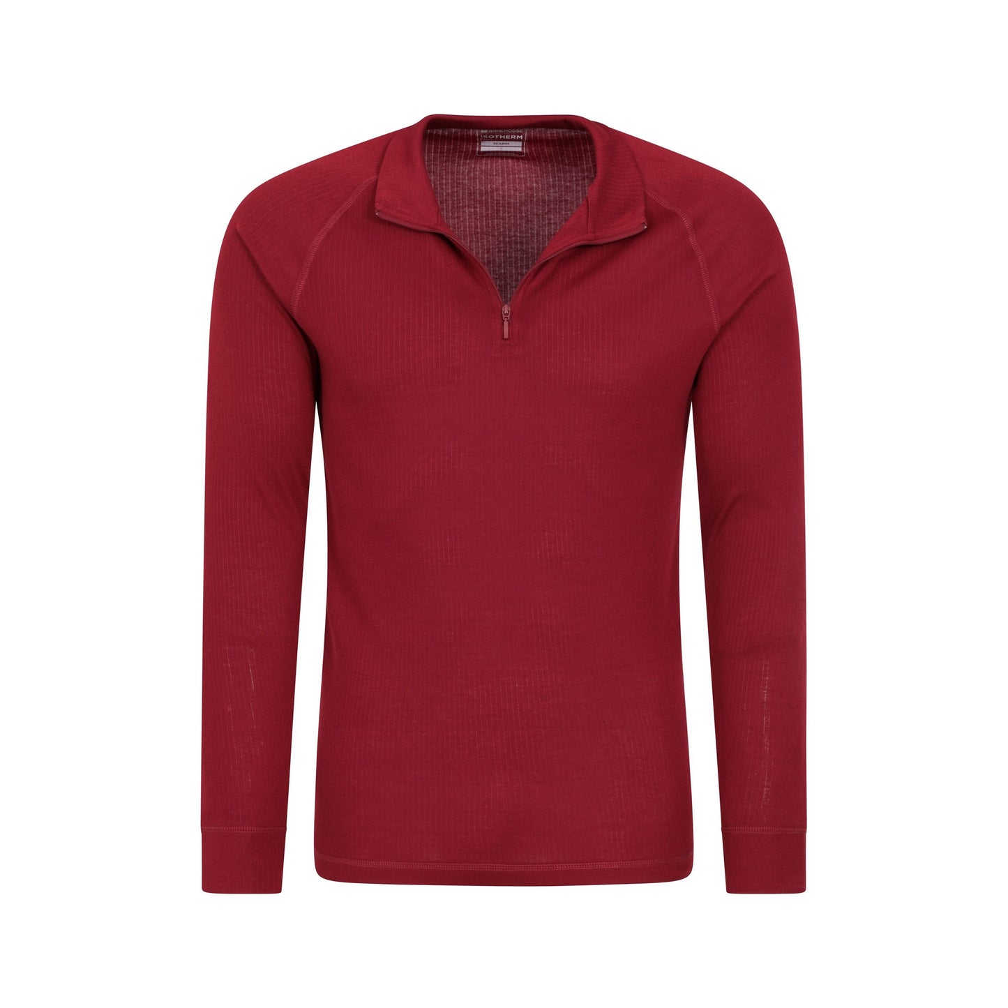 Red - Lifestyle - Mountain Warehouse Mens Talus Zip Neck Long-Sleeved Thermal Top