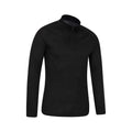 Black - Back - Mountain Warehouse Mens Talus Zip Neck Long-Sleeved Thermal Top