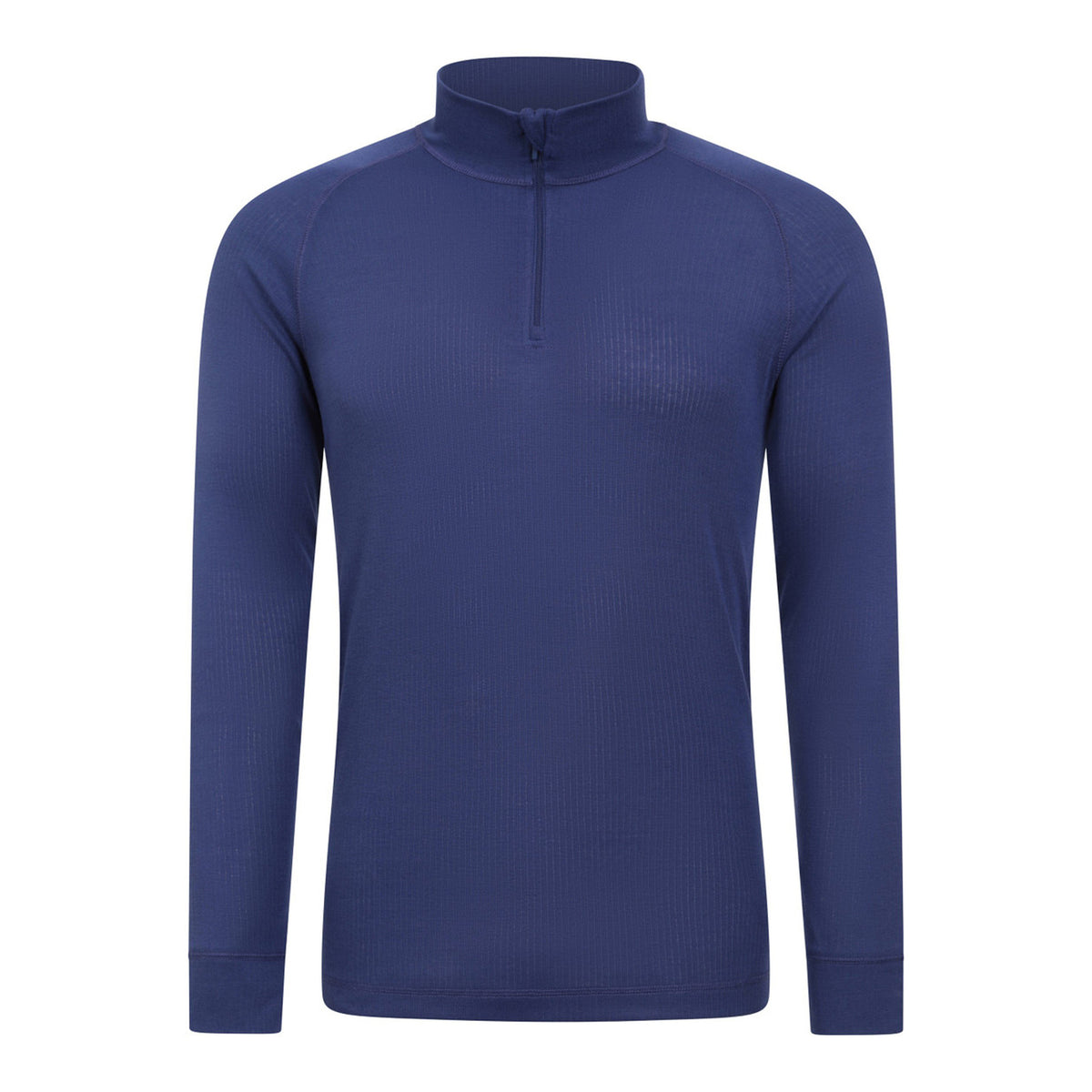 Dark Blue - Front - Mountain Warehouse Mens Talus Zip Neck Long-Sleeved Thermal Top