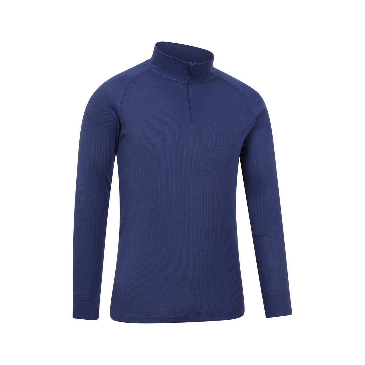 Dark Blue - Front - Mountain Warehouse Mens Talus Zip Neck Long-Sleeved Thermal Top