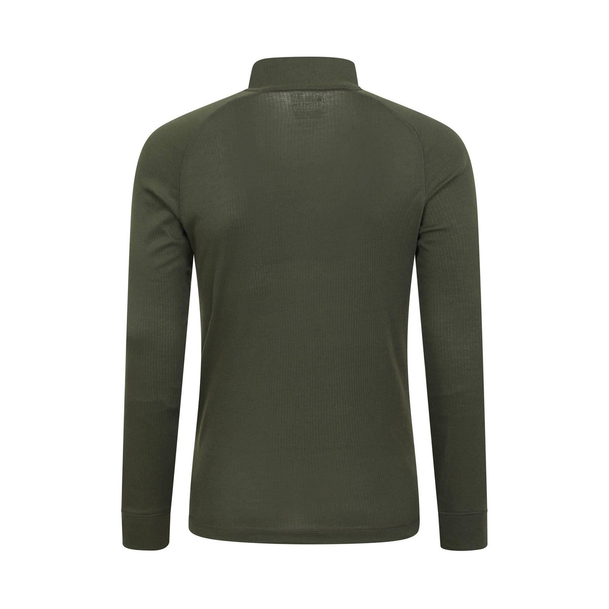 Khaki Green - Back - Mountain Warehouse Mens Talus Zip Neck Long-Sleeved Thermal Top