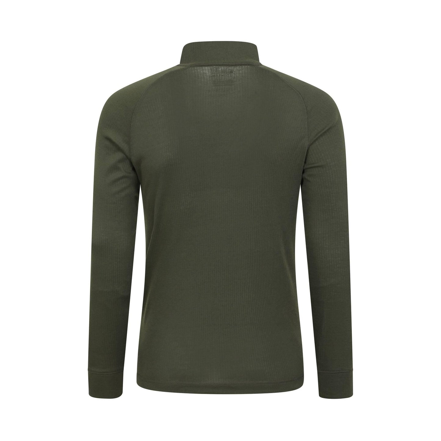 Khaki Green - Back - Mountain Warehouse Mens Talus Zip Neck Long-Sleeved Thermal Top