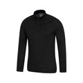 Black - Side - Mountain Warehouse Mens Talus Zip Neck Long-Sleeved Thermal Top