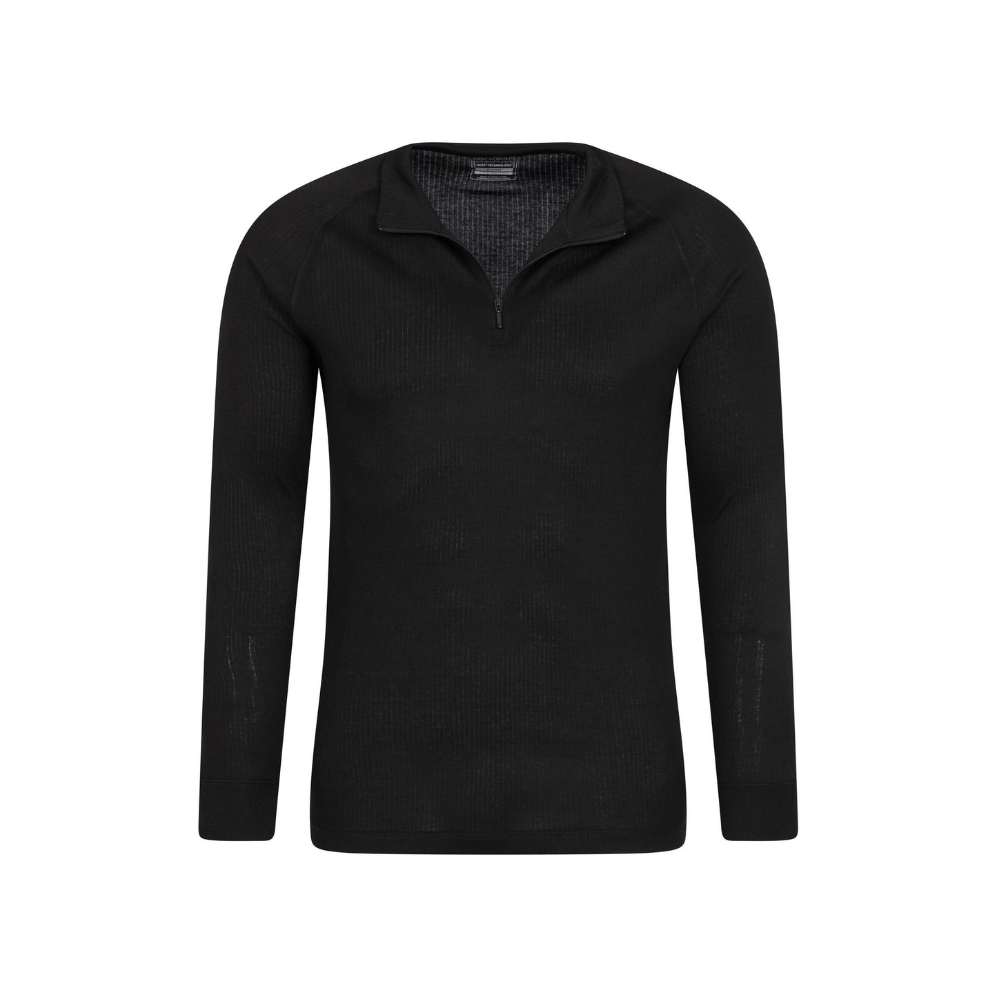 Black - Lifestyle - Mountain Warehouse Mens Talus Zip Neck Long-Sleeved Thermal Top